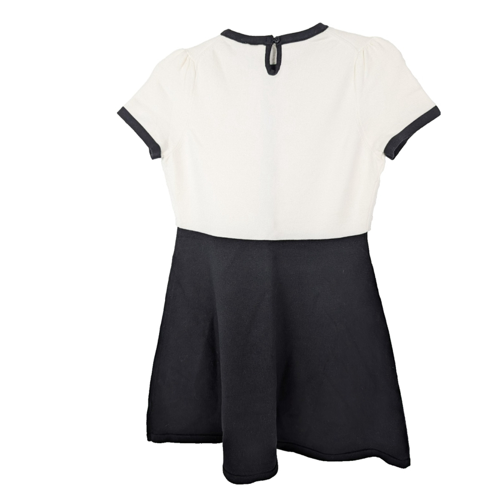 NWT Janie and Jack Bow Dress Sz 14 Black White Classic Preppy - Picture 2 of 9